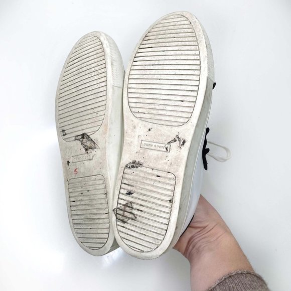 tory burch white leather ruffle sneakers - size 6 - Picture 10 of 10